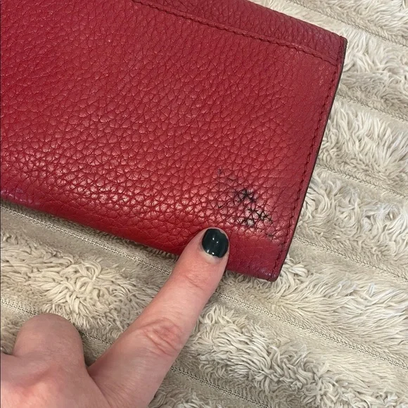 Burberry Burgundy Leather Wallet - Picture 6 of 8